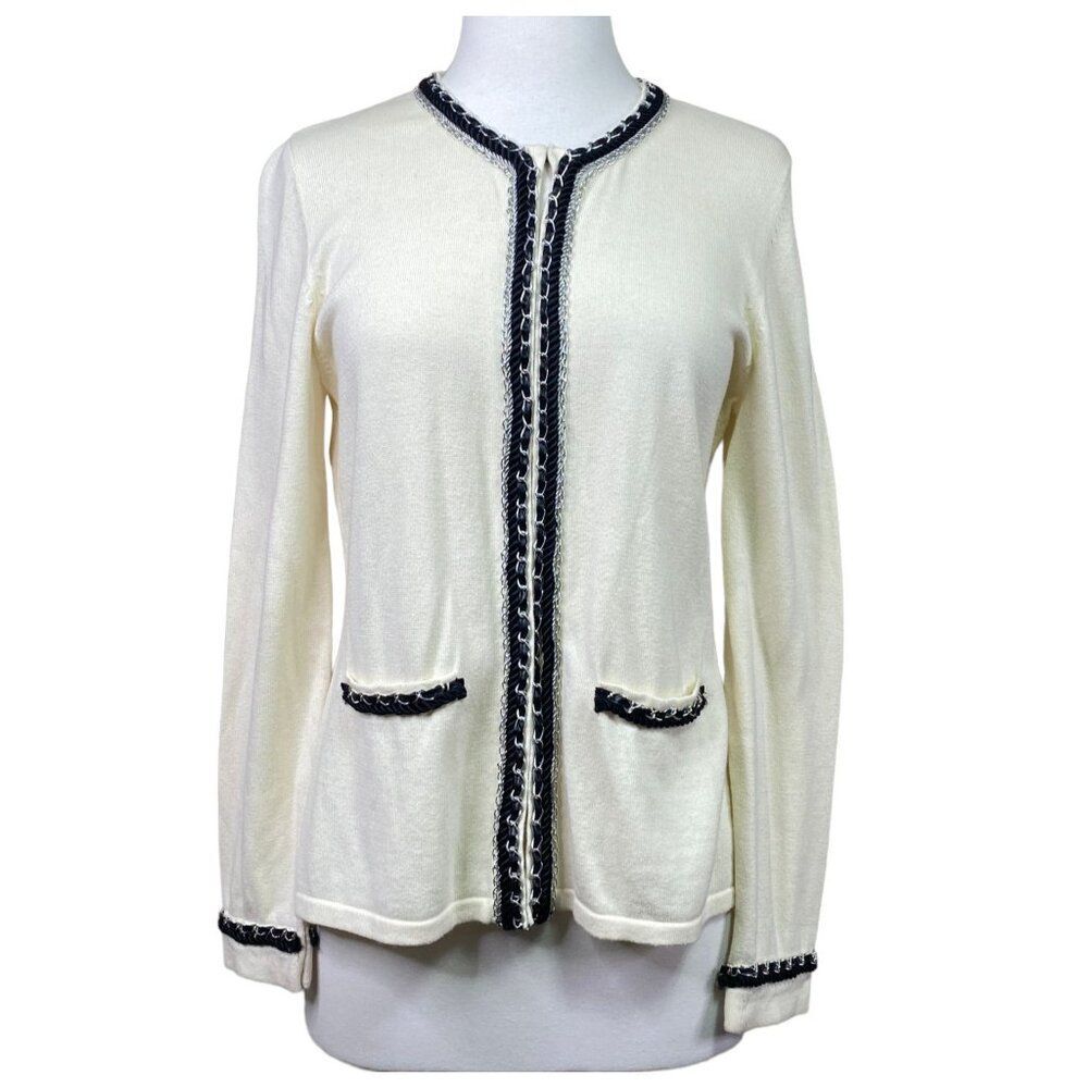 Chadwicks Sweater Size Medium Ivory Black